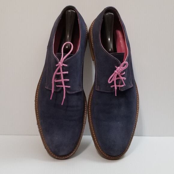 To Boot New York Blue Suede Leather US Mens Size 12 Dress Shoes Italy main image 7